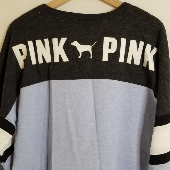 PINK VS Varsity Inspired Sweatshirt - Blue - Picture 6 of 9
